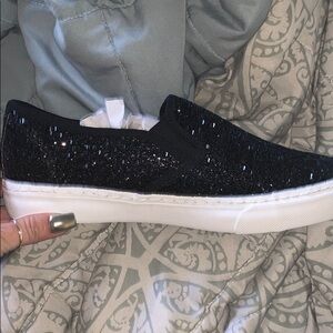 Sparkly slip ons
